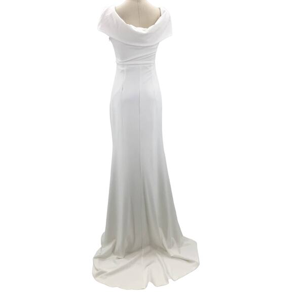 LULU'S XS Exceptional Romance White Off-the-Shoulder Mermaid Maxi Dress NWT 0B1 - Picture 3 of 8